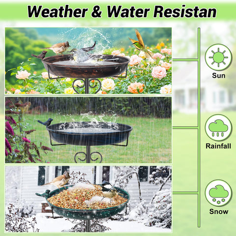 ODSNANIE 12-inch bowl diameter offers ample water and seed capacity.