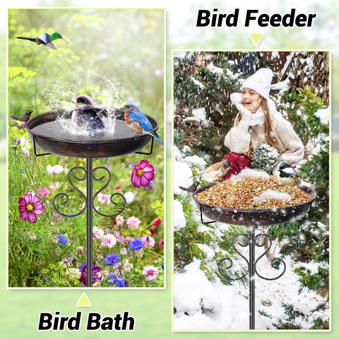 ODSNANIE 40-5-inch tall stand elevates visibility for birds.