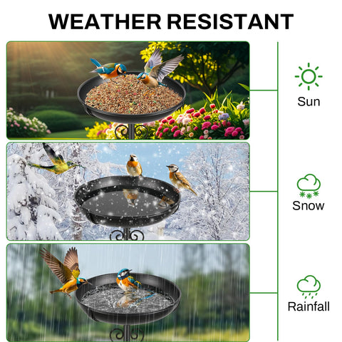 ODSNANIE easy-install bird bath allows quick setup for backyard enjoyment