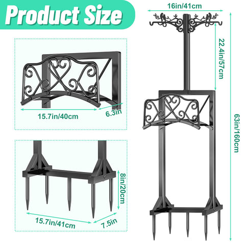 ODSNANIE freestanding hose storage rack keeps hoses tidy and accessible.