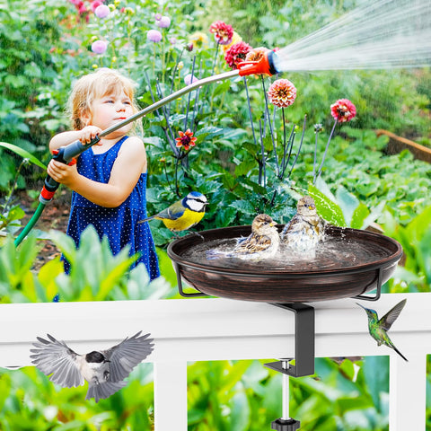 ODSNANIE rust-proof rail clamp securing the bird bath