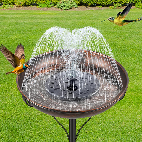 ODSNANIE solar-powered fountain option adds a gentle water feature.