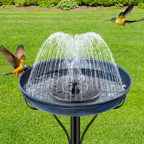 ODSNANIE solar-pump ready feature supports a fountain for birds.