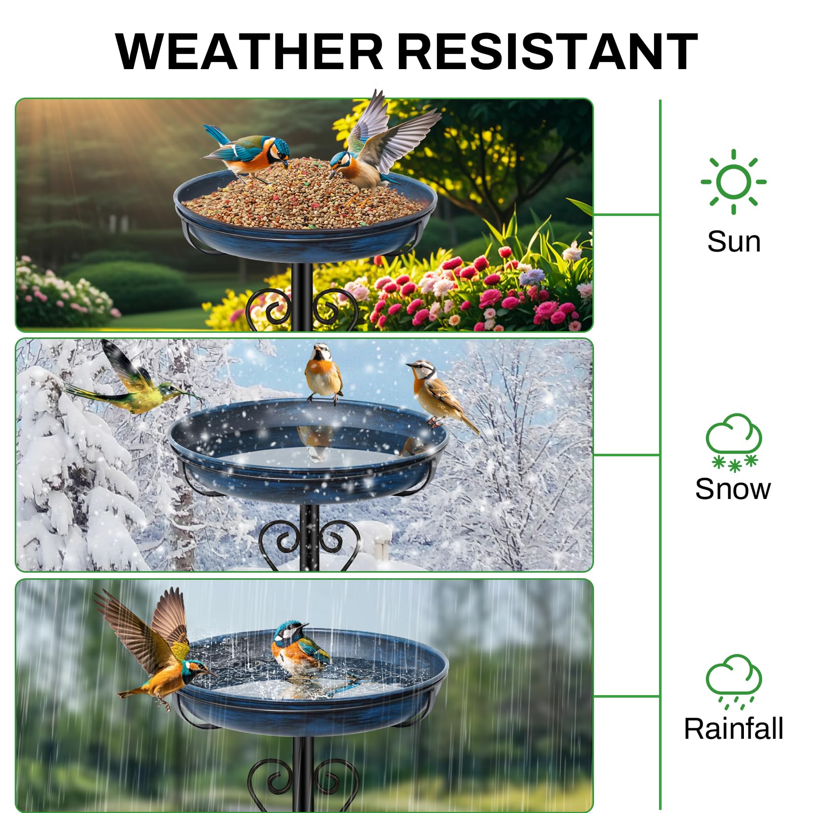 ODSNANIE upgraded 5-prong base provides extra stability in windy spaces.