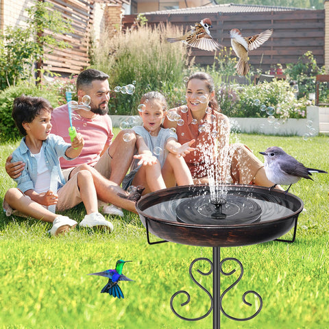 ODSNANIE vintage bird statue bath enhances garden decor while inviting feathered visitors.