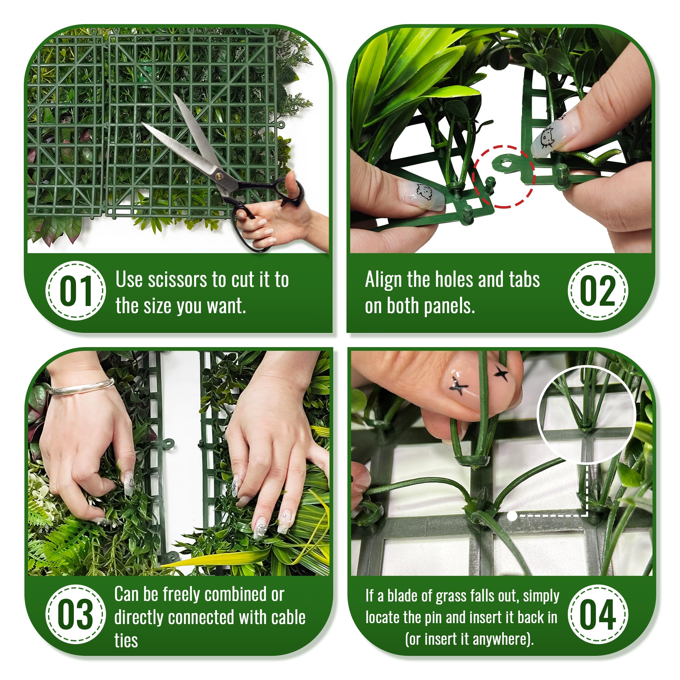 ODTORY outdoor-ready hedge wall frames fences with instant greenery backdrop.