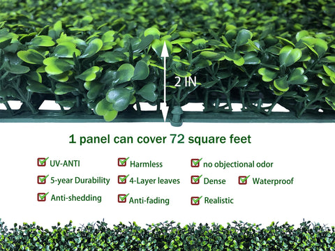 ODTORY artificial ivy with cable ties included enables quick, secure wall panel installation.