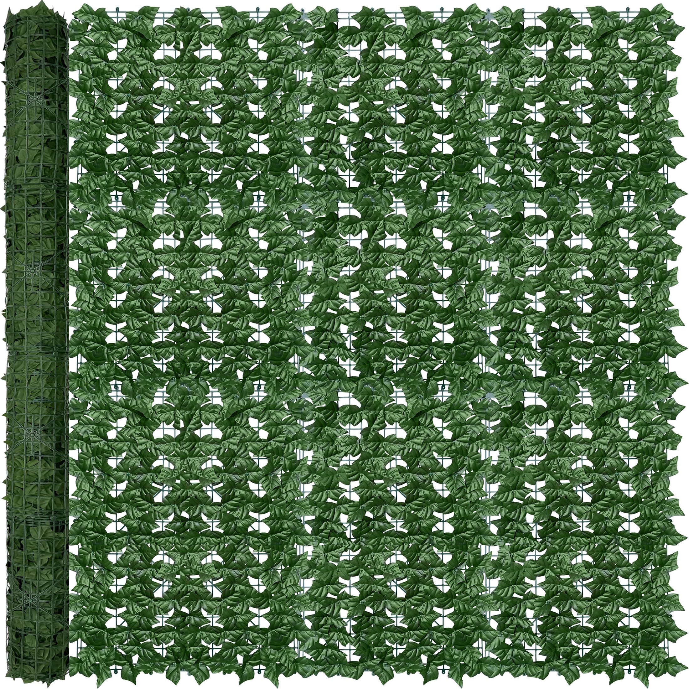 ODTORY artificial ivy fence panel for patio privacy and lush visual appeal.