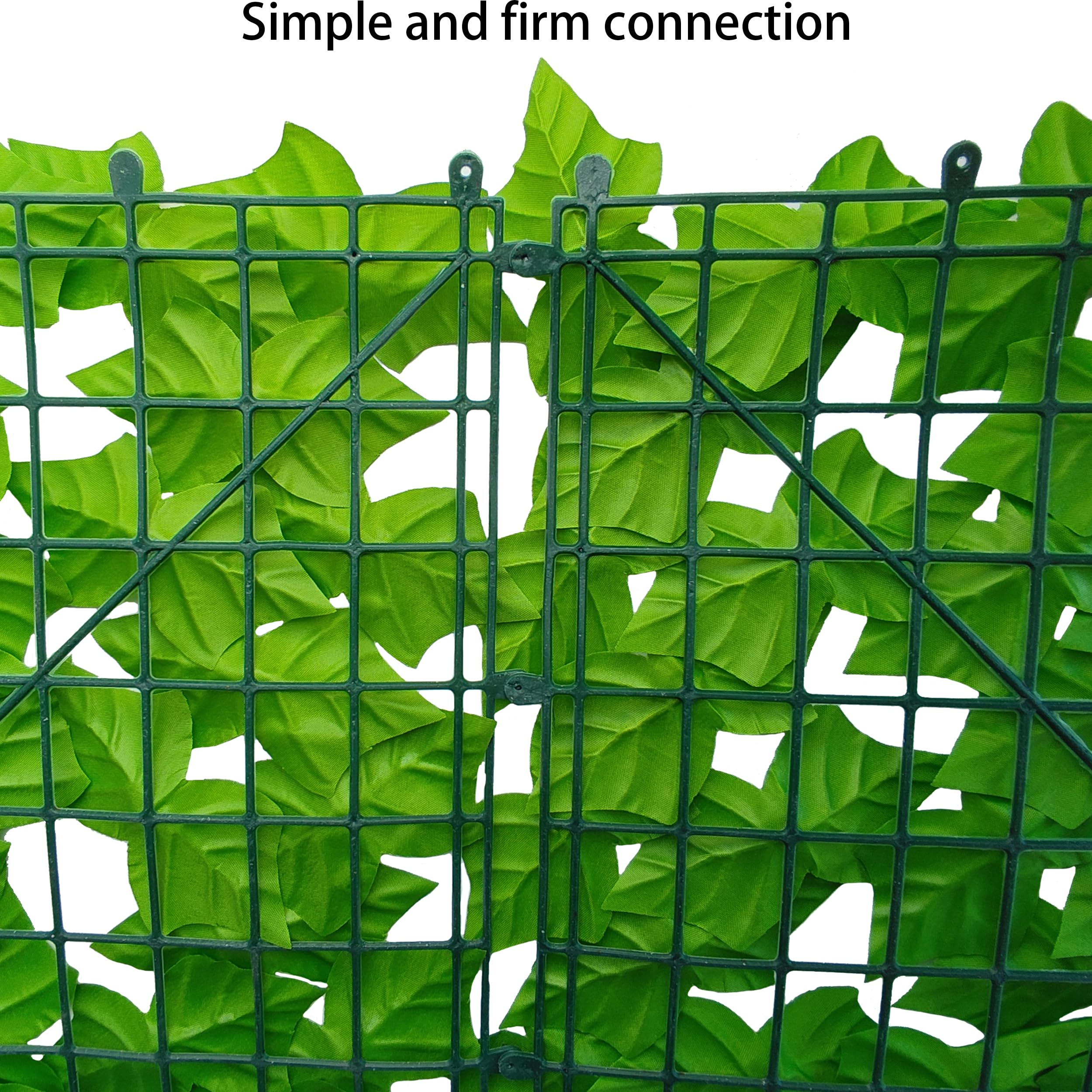 ODTORY artificial ivy fence panel installation kit demonstrates easy attachment to wood frames.