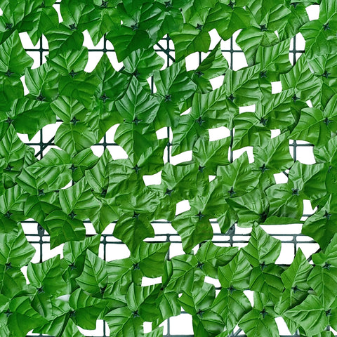ODTORY artificial ivy fence panel provides privacy with a breathable, porous backing.