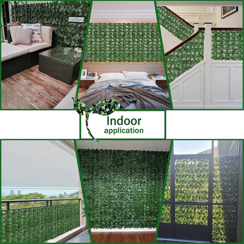 ODTORY artificial ivy patio backdrop adds private verdant ambiance for gatherings.