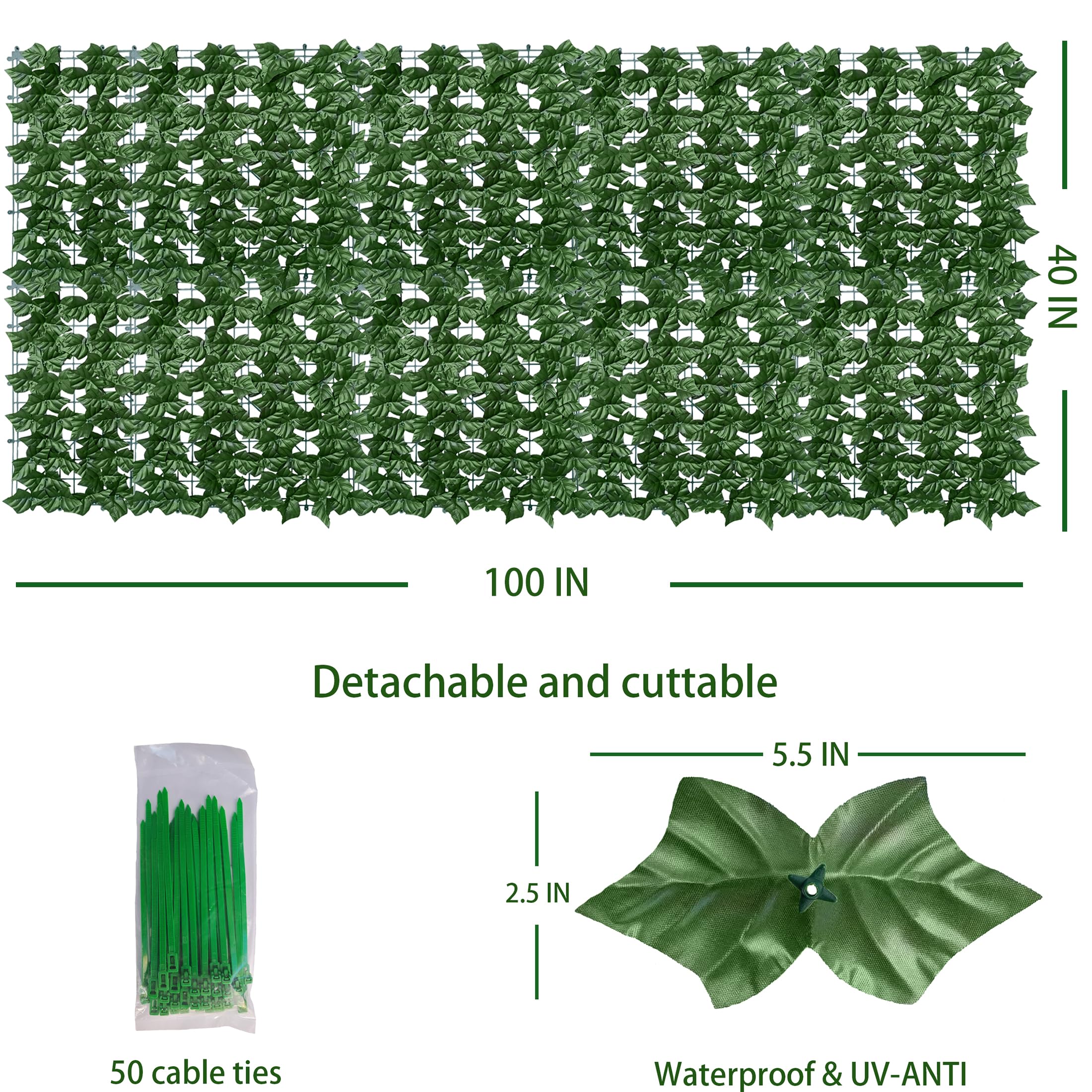 ODTORY artificial ivy privacy fence panel 2 highlights lush greenery for patio aesthetics.