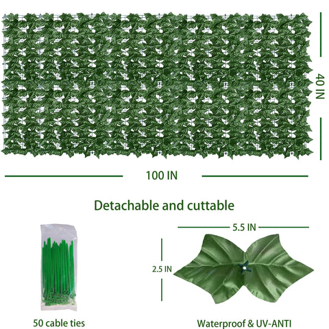 ODTORY artificial ivy privacy fence panel 2 highlights lush greenery for patio aesthetics.