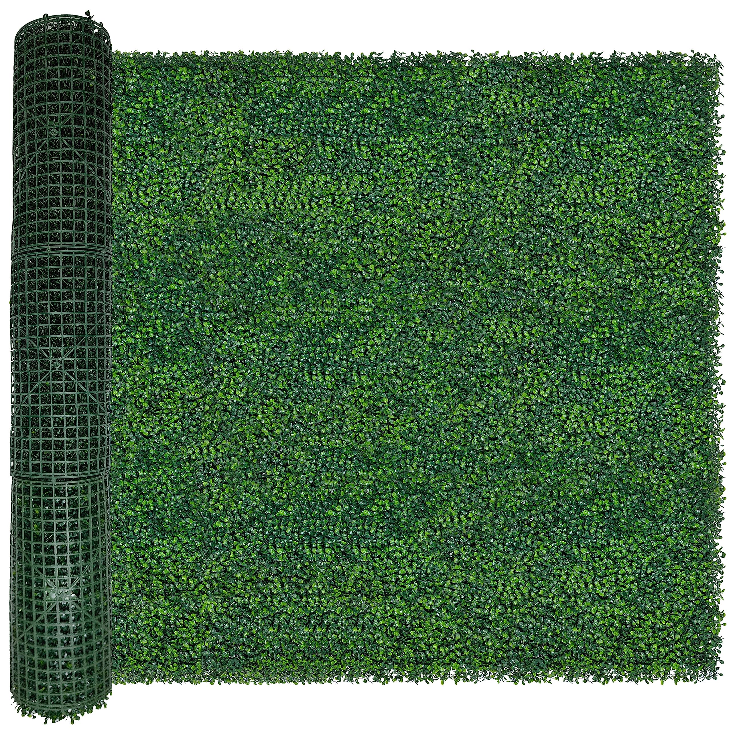 ODTORY artificial ivy roll close-up showing dense 3D leaves for privacy.