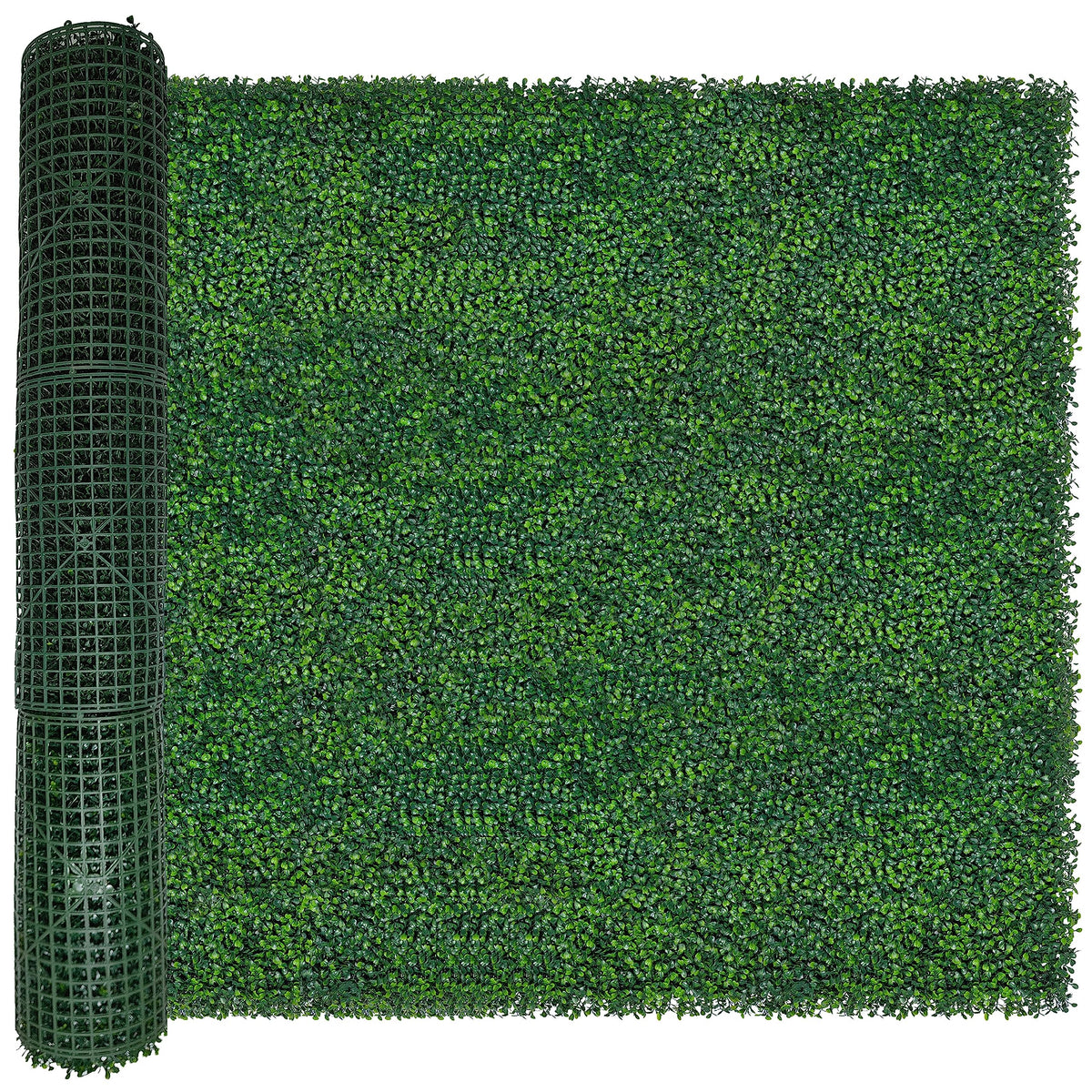 ODTORY artificial ivy roll close-up showing dense 3D leaves for privacy.