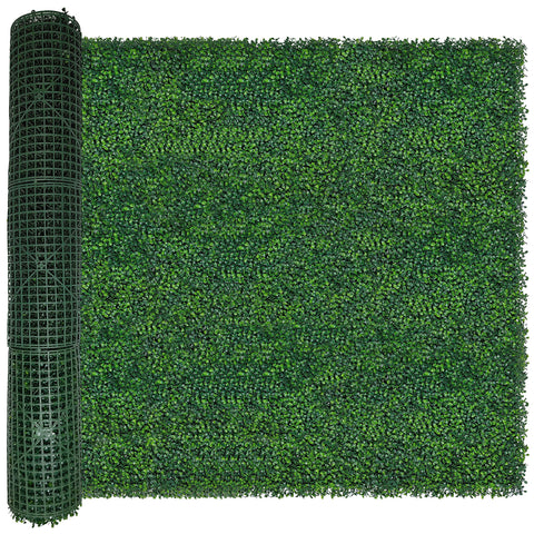 ODTORY artificial ivy roll close-up showing dense 3D leaves for privacy.