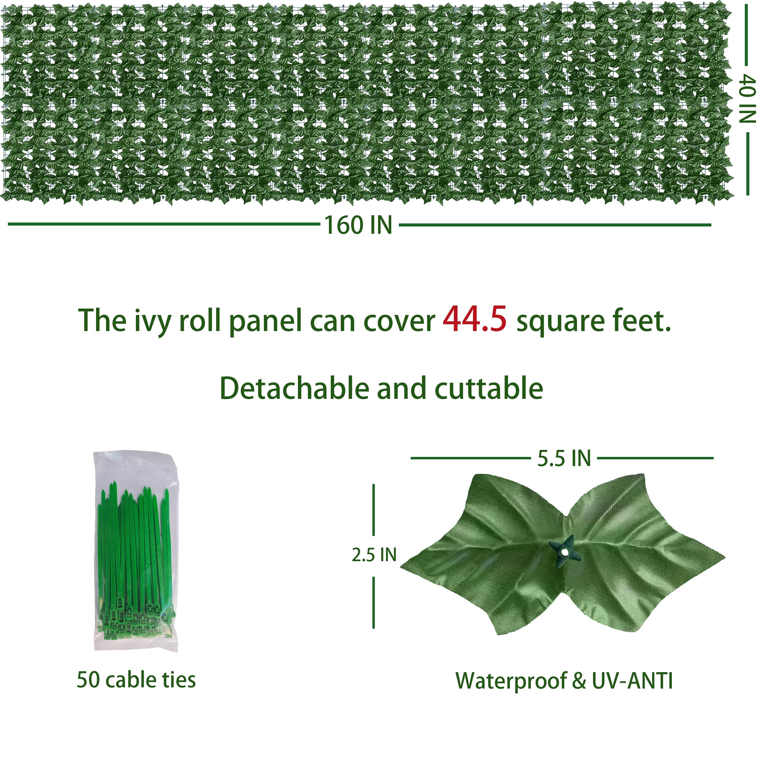 ODTORY artificial ivy wall backdrop creates natural-looking décor for balconies.