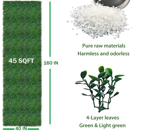 ODTORY faux boxwood roll creates lush screen for indoor or balcony decor.