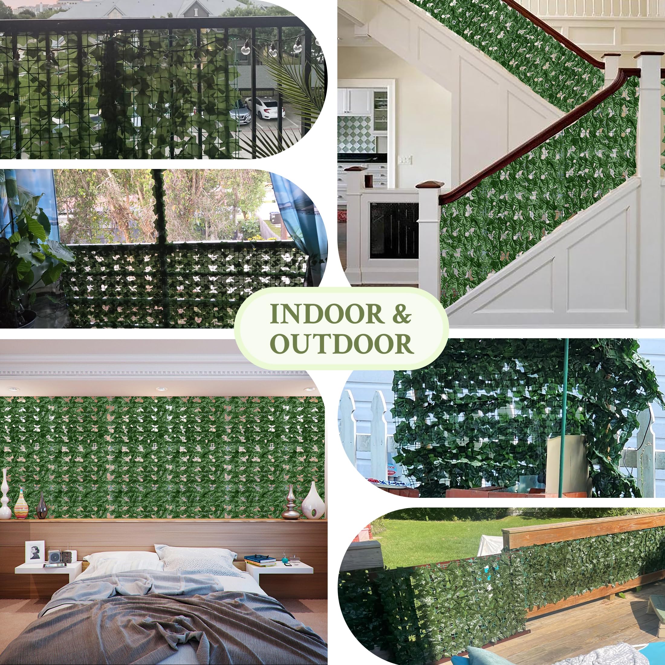 ODTORY UV-protected artificial ivy leaves maintain color under sunlight.