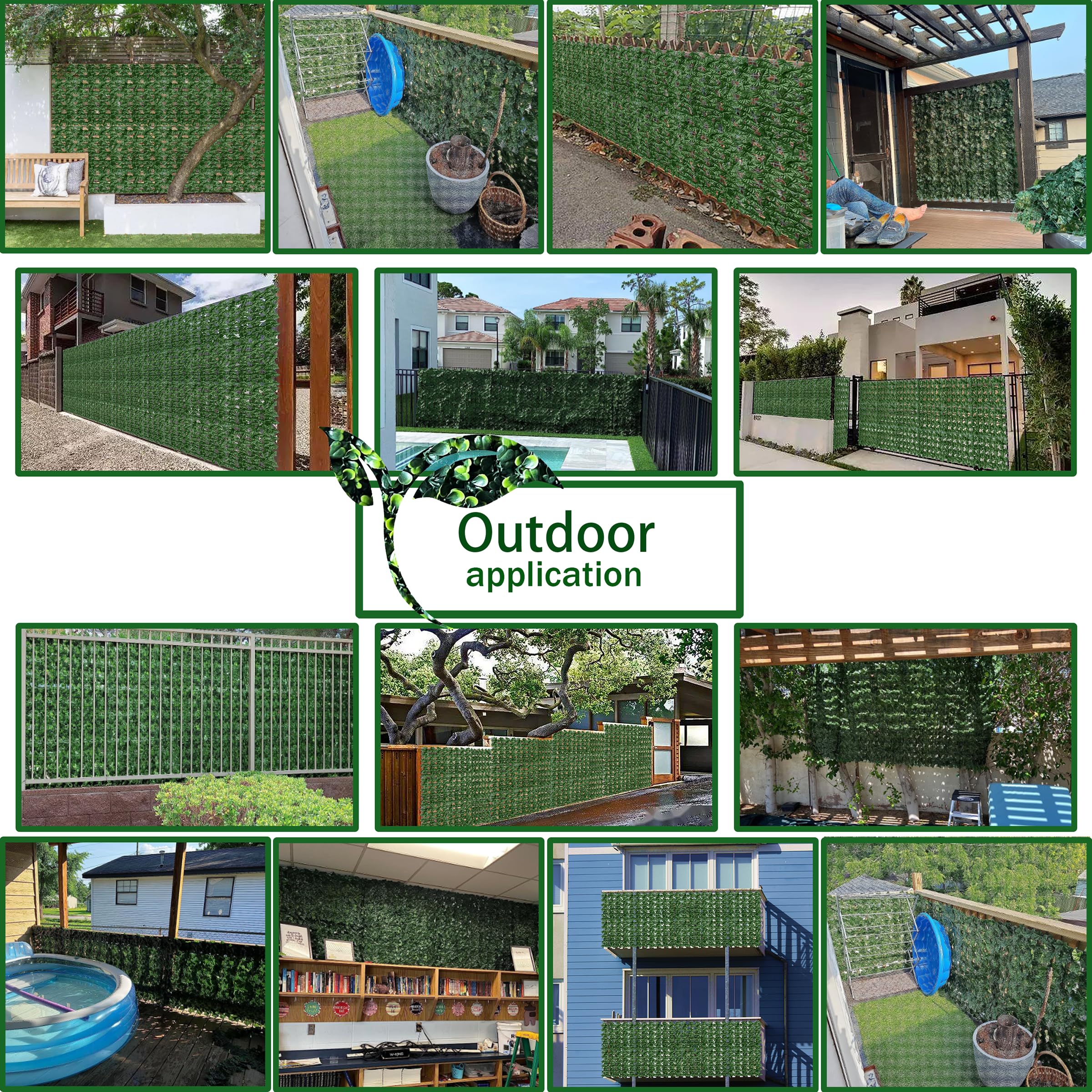 ODTORY UV-protected ivy wall panel endures sun exposure for durable use.