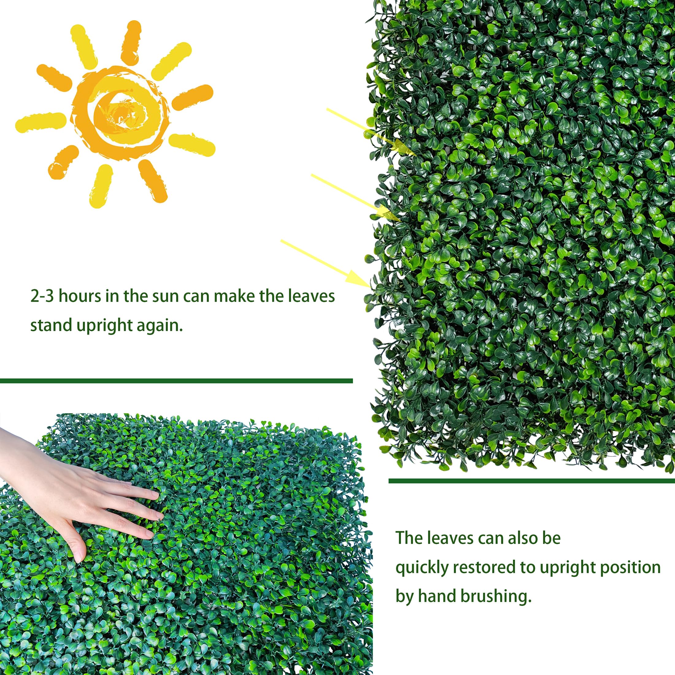 ODTORY weather-resistant polyethylene panels resist sun and rain for long-lasting greenery.
