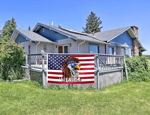 OEIDABXU Eagle Merica flag displayed on a pole for indoor or outdoor decor
