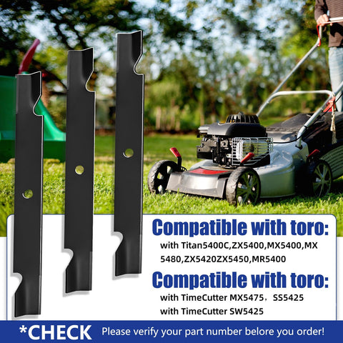 OEM Upgrade 3-pack blades assembled for quick swap and even mowing