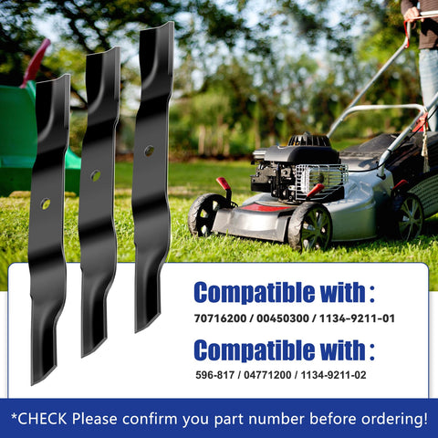 Gravely ZTX compatibility with OEM Upgrade blades for zero-turn performance.