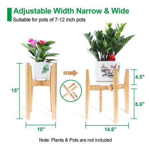 OERGKE adjustable stand corner display fits 8–12 inch pots.