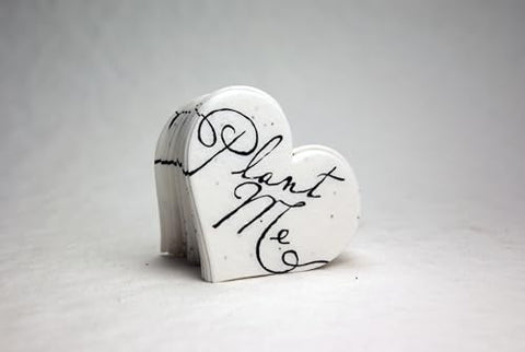 Of The Earth wildflower seed paper heart tag Seattle-made, printed with water-based inks