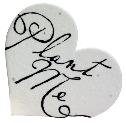 Of The Earth wildflower seed paper heart tag set of 50 for eco-friendly wedding favors