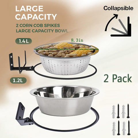 Ofasixx feeder with removable metal bowl enables easy cleaning and quick refills.
