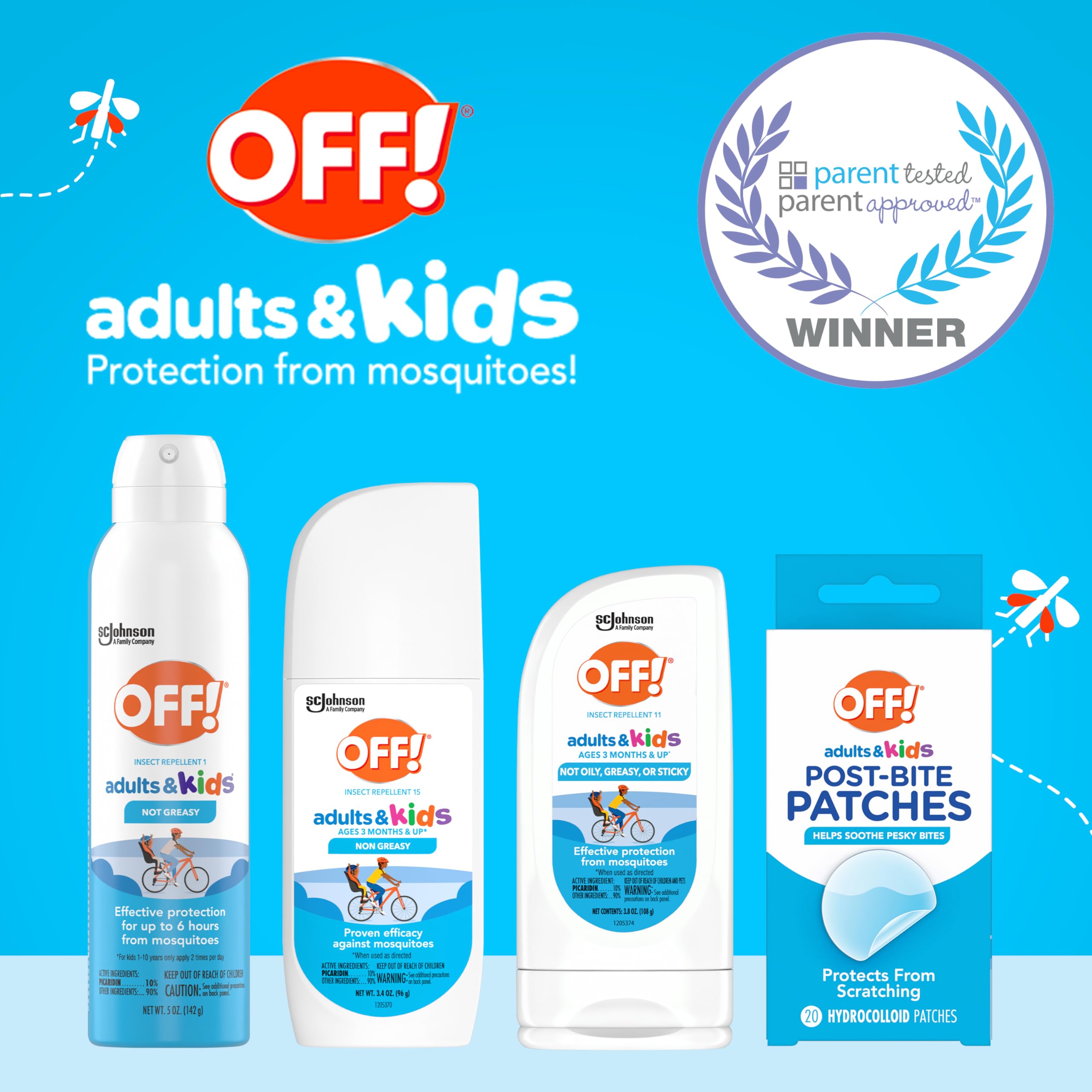 OFF! non-greasy skin feel on arms and hands