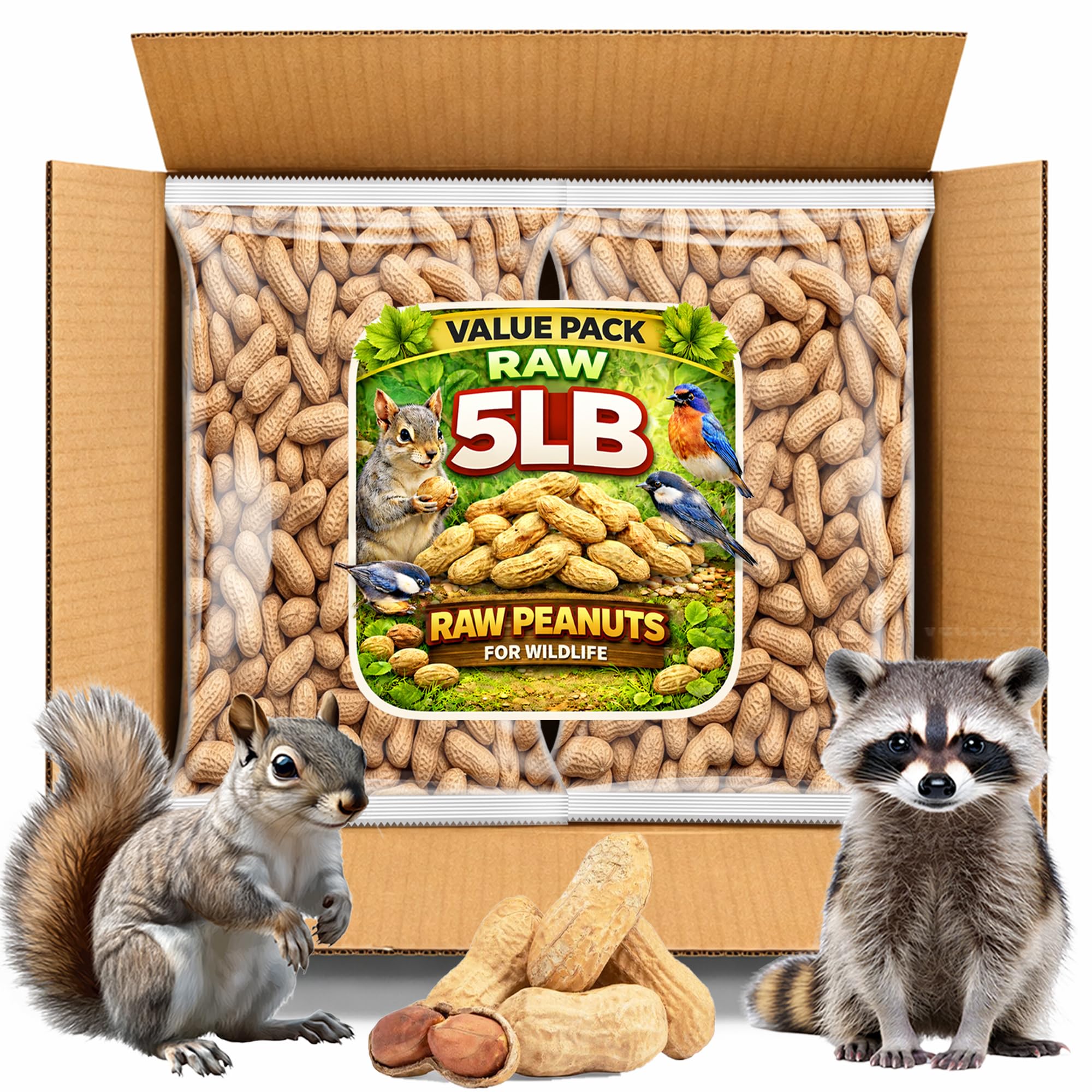 Office Roast raw peanuts in shell bulk pack for snacking and wildlife feeding
