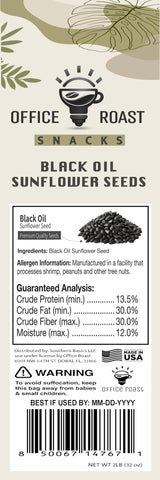 Office Roast USA-sourced seeds packaging emphasizes quality and freshness.