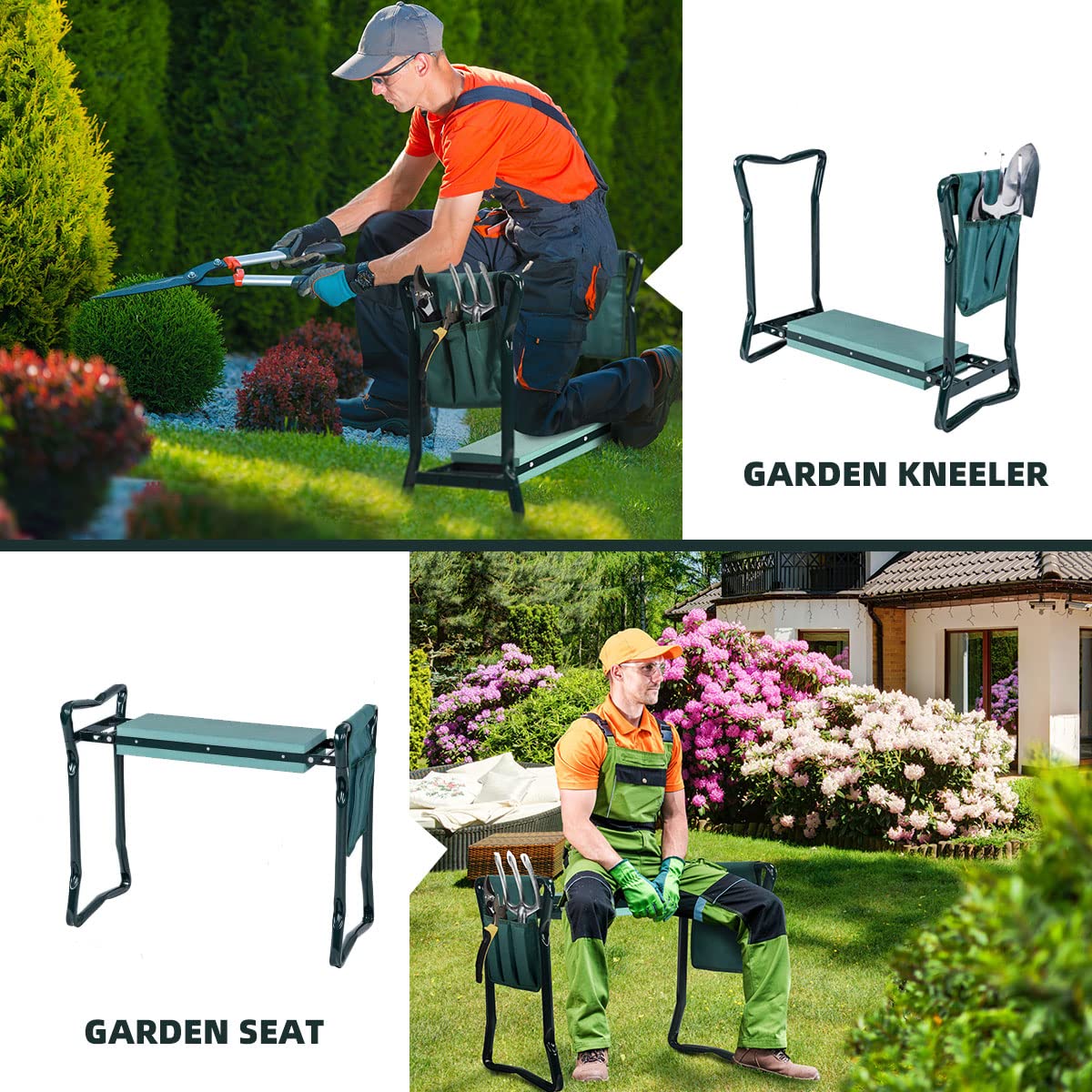 OfficeJOY foldable design allows easy storage after gardening chores.
