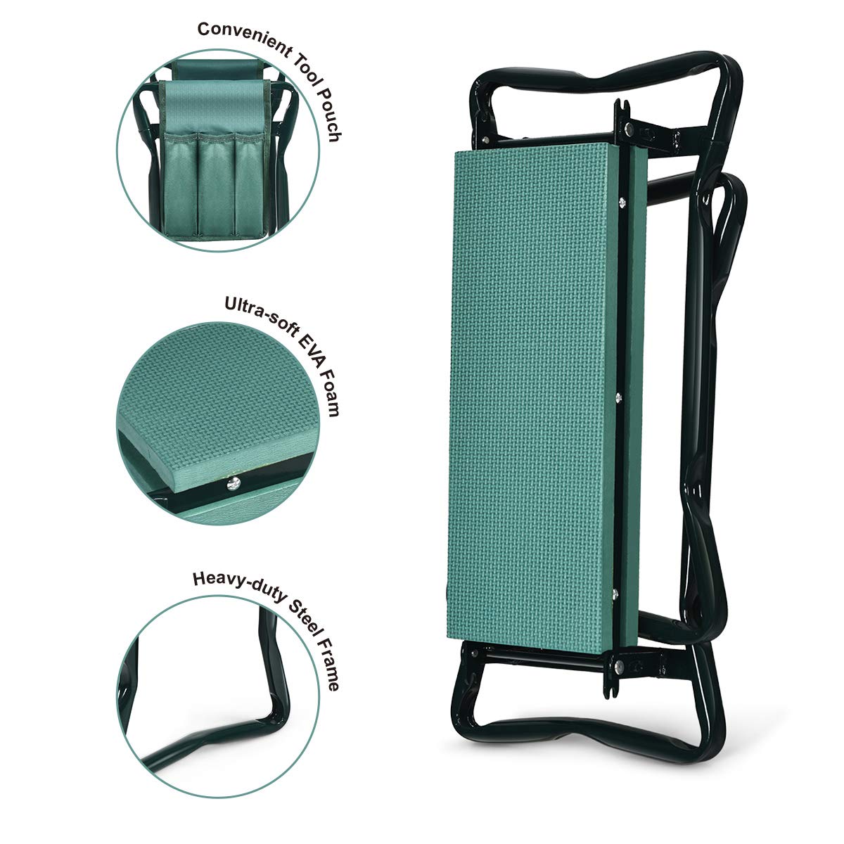 OfficeJOY lightweight 6 lb kneeler-seat for easy transport.