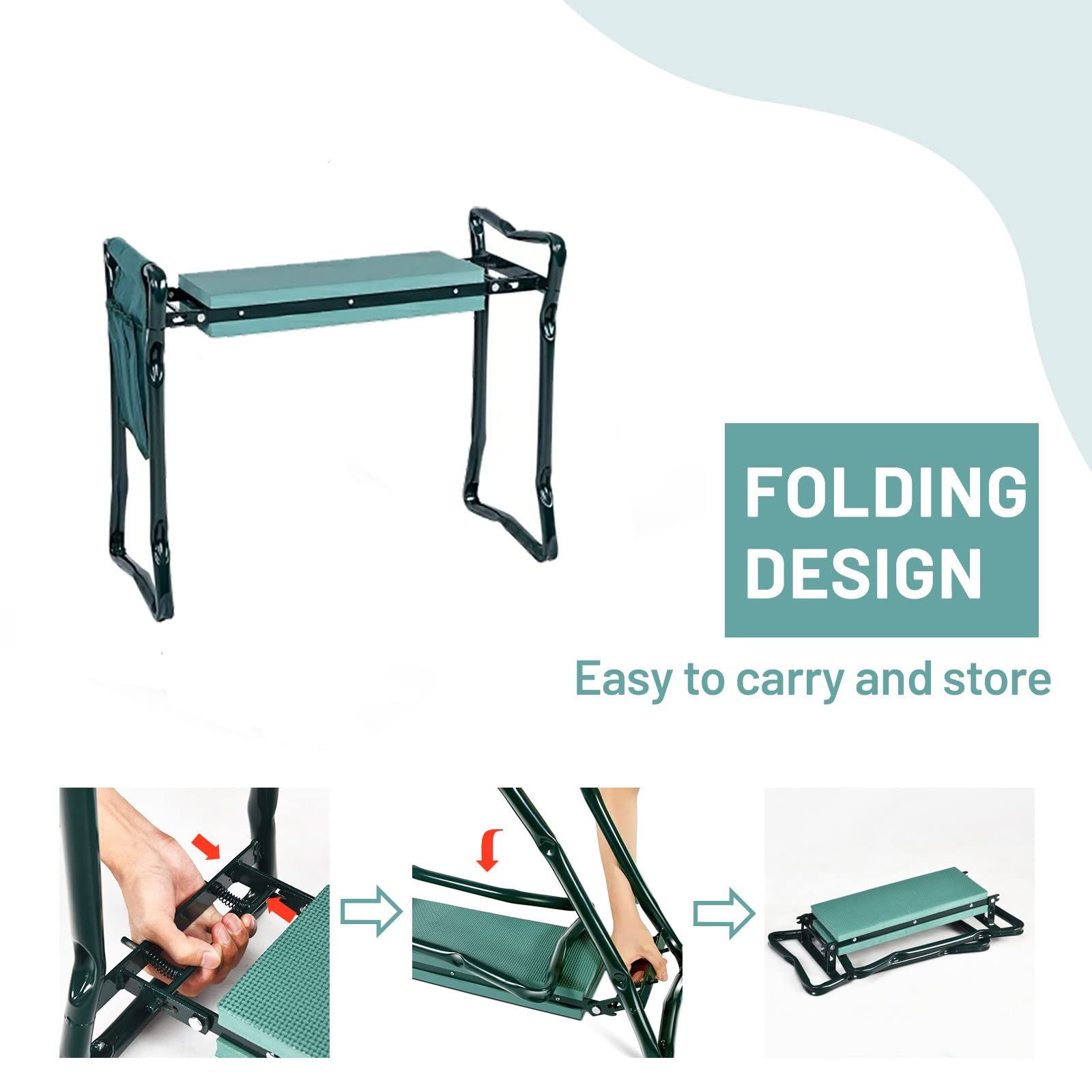 OfficeJOY removable tools pouch keeps gloves and tools at hand.