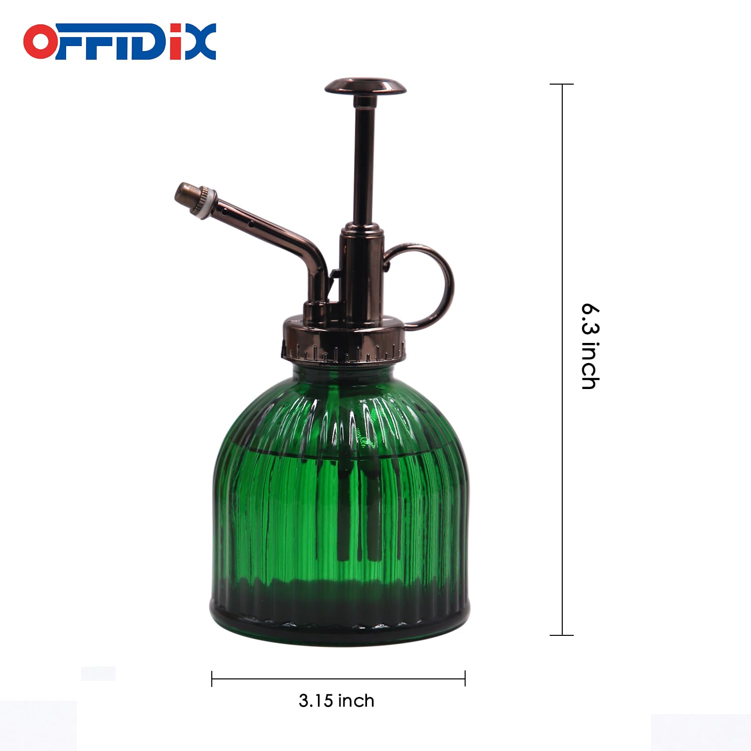 OFFIDIX bronze-top-pump mister, compact and easy to grip for one-handed use.