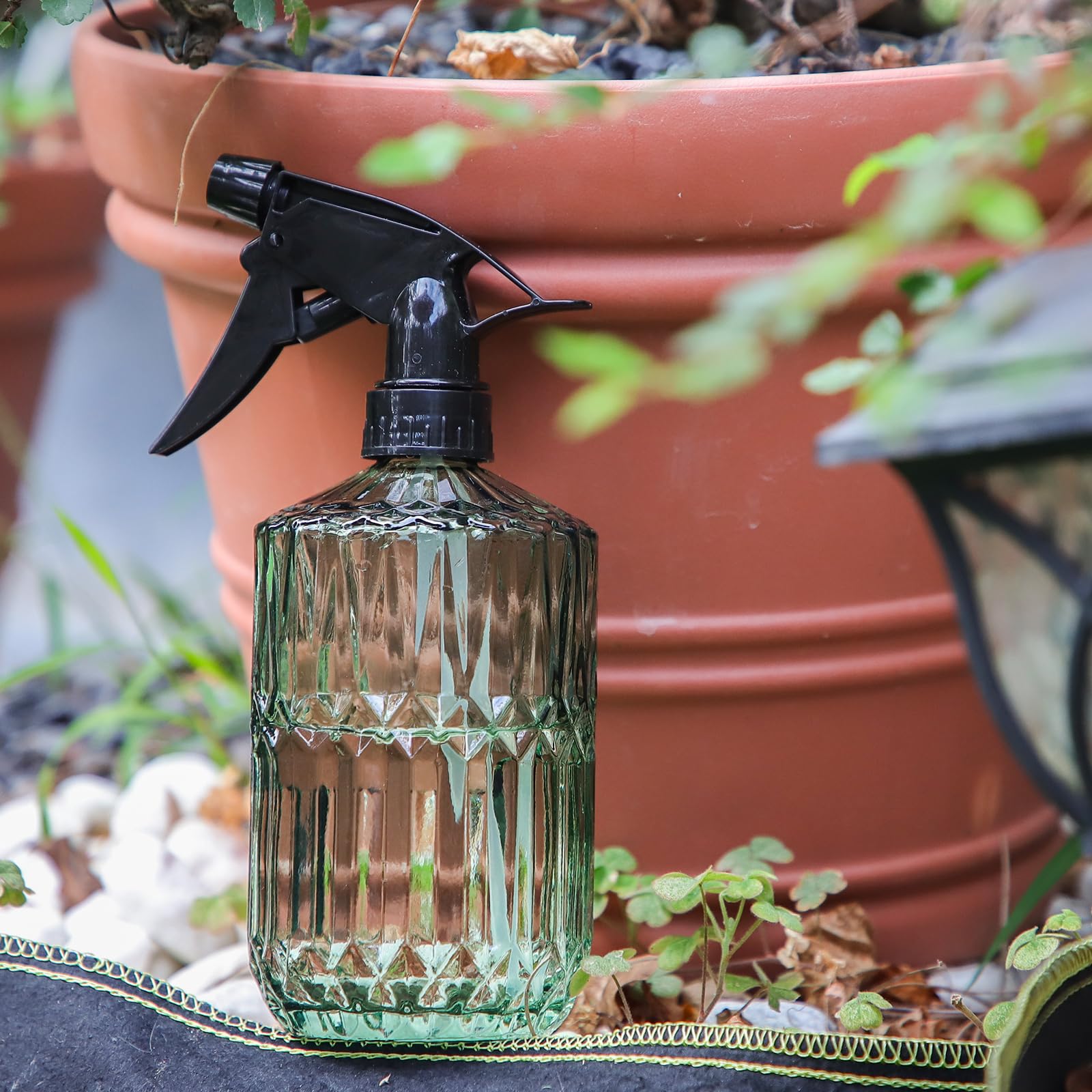 OFFIDIX decorative plant mister doubles as a chic home accessory.