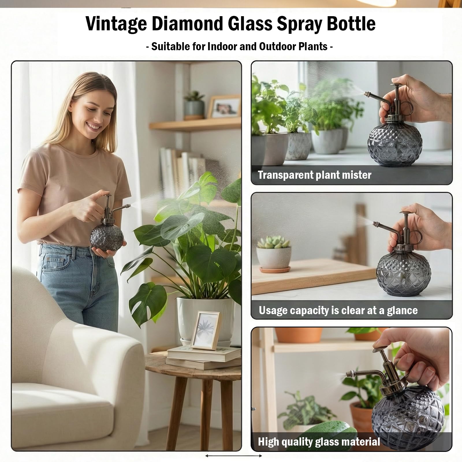 OFFIDIX glass sprayer delivers a fine mist without drips.