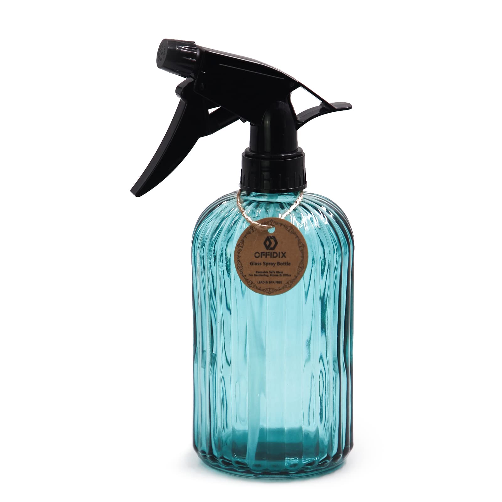 OFFIDIX glass bottle close-up highlighting durable construction.