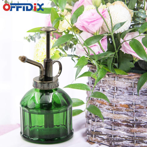 OFFIDIX Glass Plant Mister gently spritzes indoor greens for hydration.