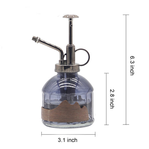 OFFIDIX glass plant mister top pump - one-handed operation for precise misting.