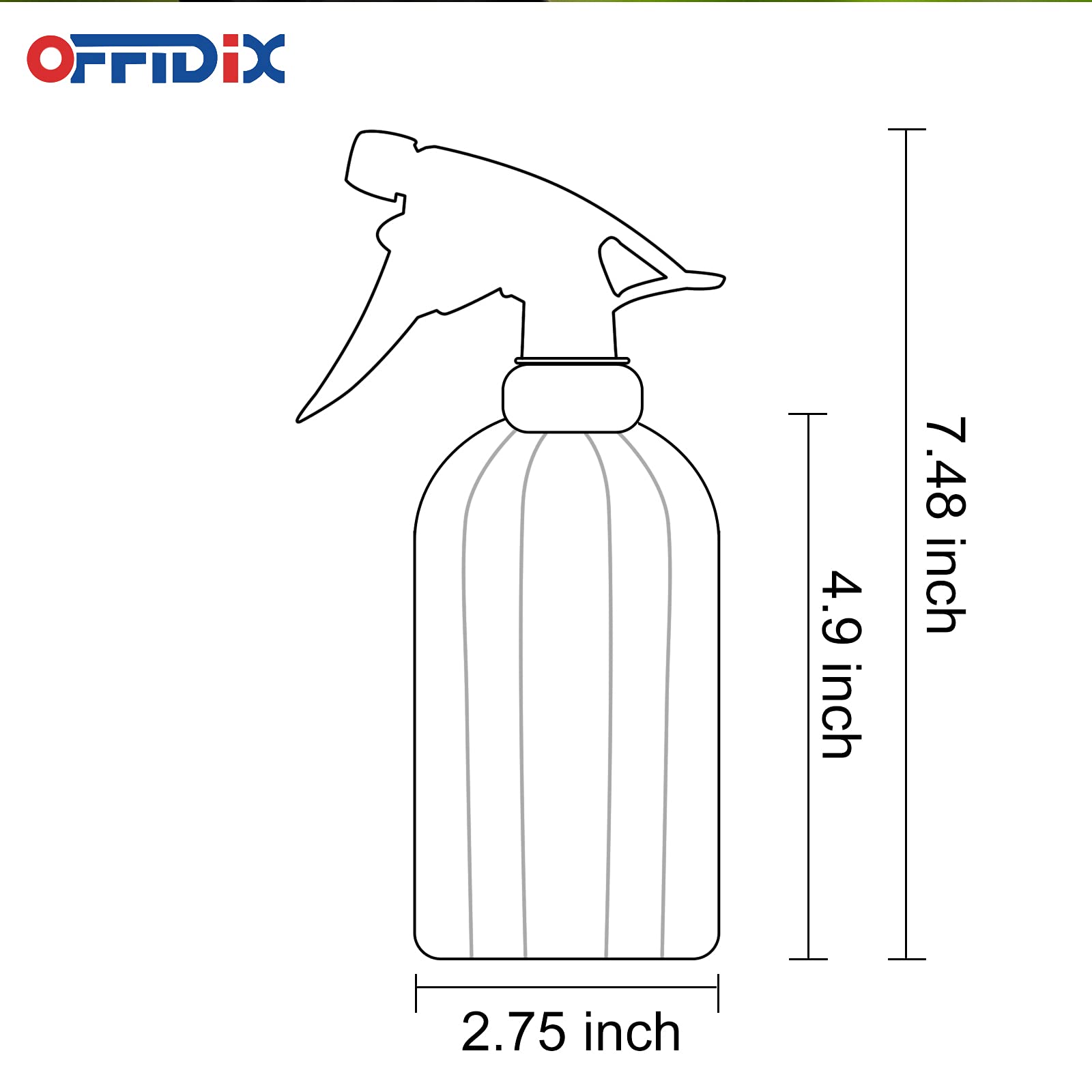 OFFIDIX handheld amaranth glass spray bottle ideal for easy indoor plant care