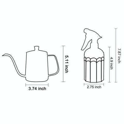 OFFIDIX glass plant mister with adjustable nozzle for fine mist