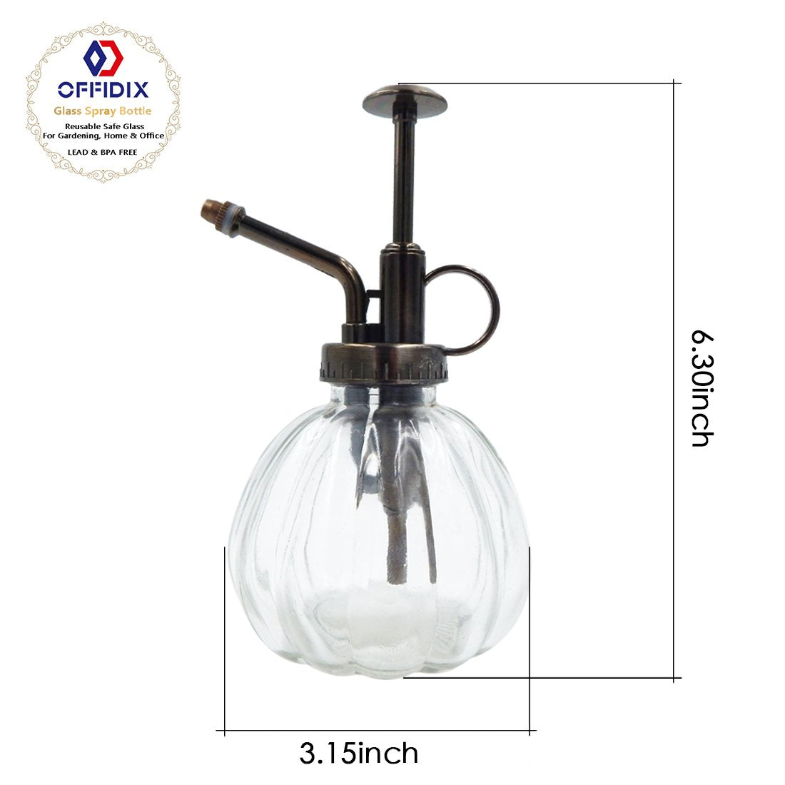 OFFIDIX vintage bronze-top sprayer for easy one-handed use with small succulents.