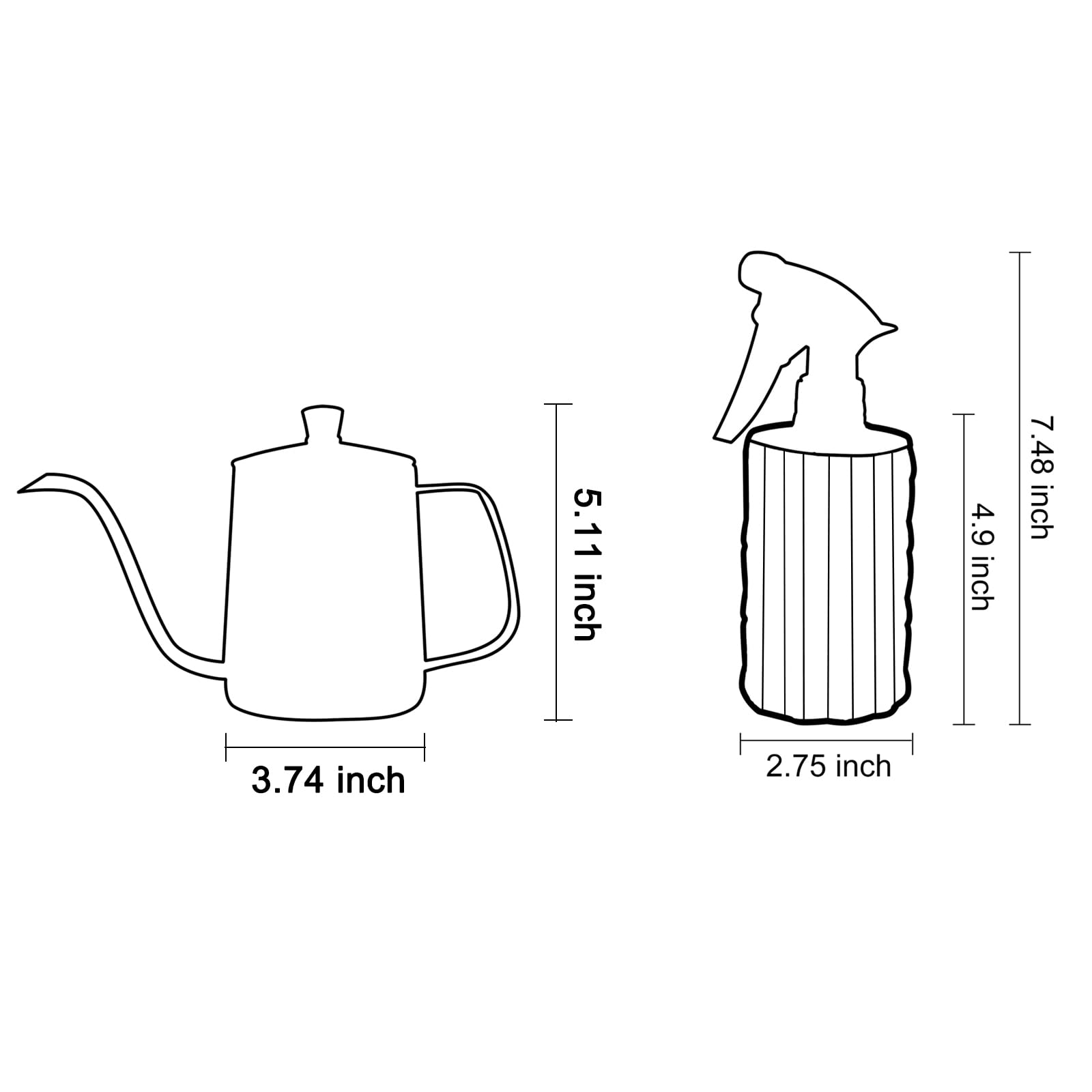 OFFIDIX stainless steel watering can durable and rust-resistant.