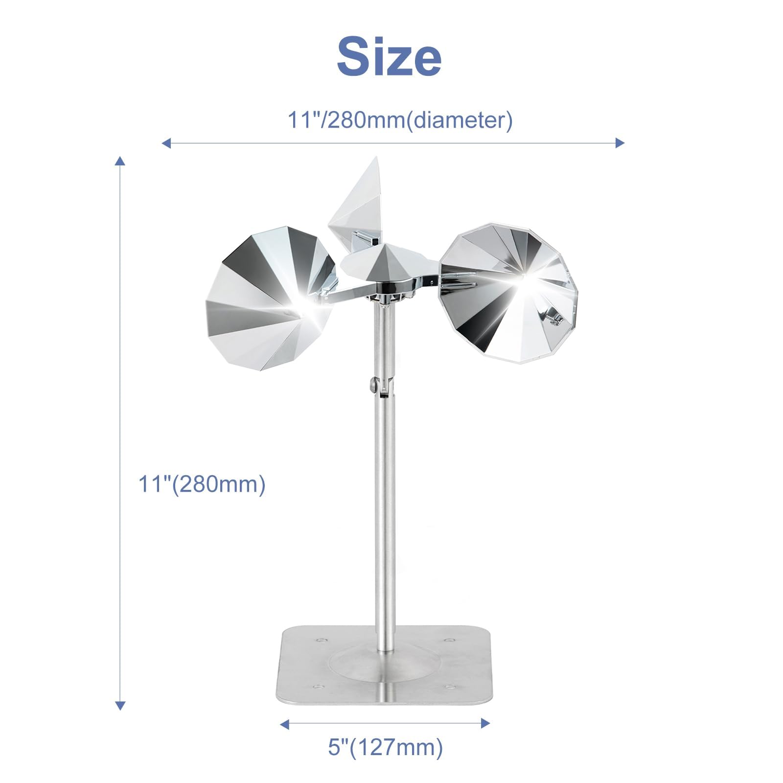 OFFO adjustable neck rotates 90 to 180 degrees for flexible installation.