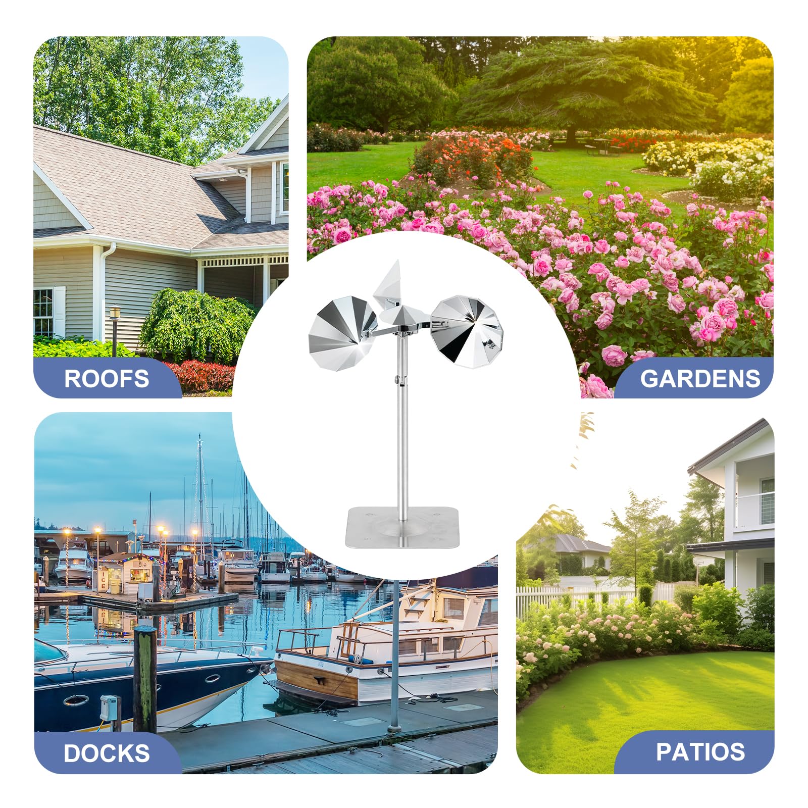 OFFO Bird Scare Device installation kit simplifies mounting on roofs and walls